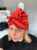 Rust Velvet Vintage Style Twisted Hair Turban