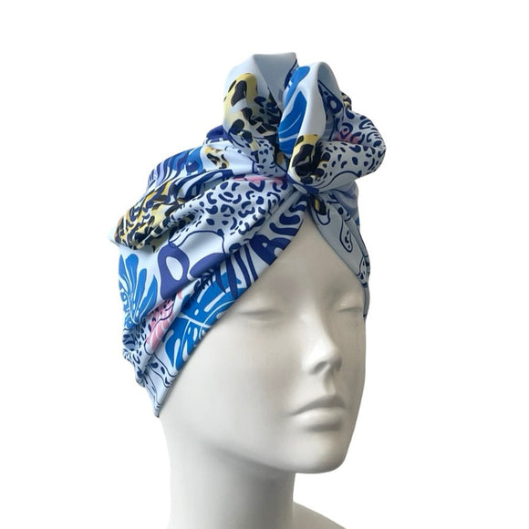 SPF 50 Hair Care Beach Summer Turban Hat for Women
