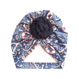 Nautical Print Summer Beach Turban Head Wrap, SPF 50 Hair Care 