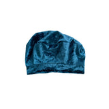 Slouchy Teal Velvet Beret