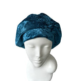 Slouchy Teal Velvet Beret