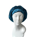 Slouchy Teal Velvet Beret