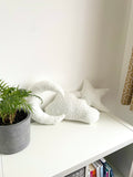 White Boucle Cloud, Moon, and Star Pillow Set