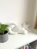 White Boucle Cloud, Moon, and Star Pillow Set