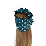Teal Polka Dot Wired Headband