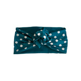 Teal Polka Dot Wired Headband
