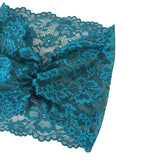 Teal lace headscarf 