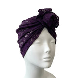 Thin Purple Lace Summer Head Wrap