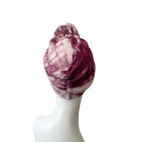 Wine and Pink Tie Dye Prettied Turban