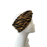 Tiger Print Autumn Knit Ear Warmer