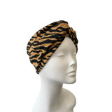 Tiger Print Autumn Knit Ear Warmer