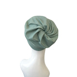 Twisted Ponytail Viscose Beanie Hat