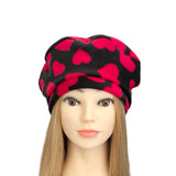 Valentines Day Heart Fleece Beret Hat ireland