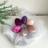Velvet Easter Eggs Pink and Purple