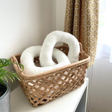 White Boucle Chain Shaped Pillow ireland