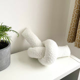 White Boucle Modern Knot Pillow ireland