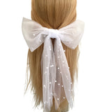 Bridal Bow Bachelor Party White Pearl Veil 