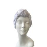 Soft White Crushed Velvet Knot Vintage Turban Hat