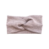 Wide Light Grey Winter Knit Ear Warmer 