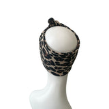 Wide Pin Up Leopard Print Tie Up Headband