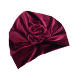 Wine red velvet turban