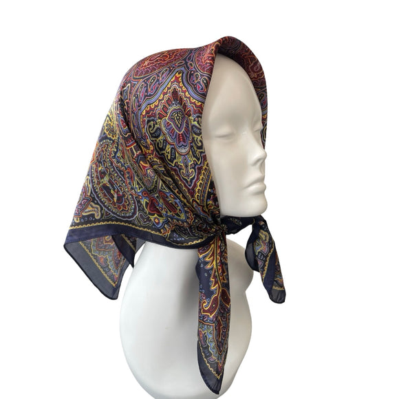 Women's Vintage Paisley Print Square Scarf 