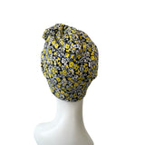 Yellow Floral Chain Knot Turban Hat
