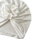 White headscarf with a large bow on a white background