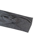 Gray headband with a knot on a white background