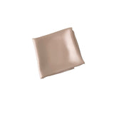 Beige satin pillowcase on a white background