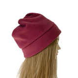 berry pink fleece hat
