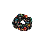 Floral patterned scrunchie on a white background