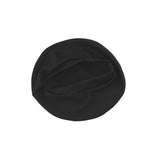 Black turban on a white background