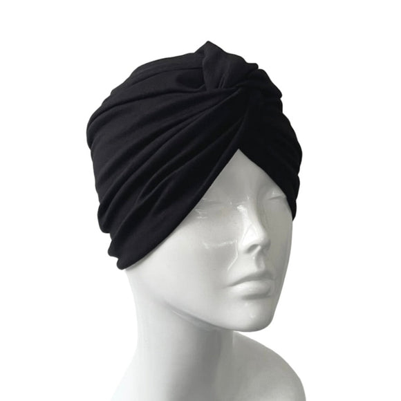 black vintage turban twist