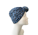 blue jersey turban hats
