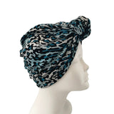blue leopard turban