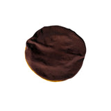 Brown beret on a white background