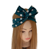 Teal Polka Dot Wired Headband