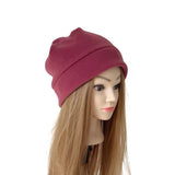 berry pink fleece hat