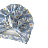 light blue daisy turban