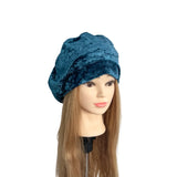 teal velvet beret