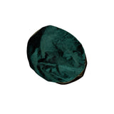 Dark green fabric sample on a white background