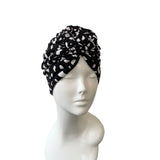 Black and White Chain Knot Turban