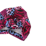 Colorful animal print headscarf on a white background ireland