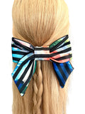 Striped colourful hair bow barrette clip for women ireland