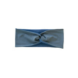 Blue headband on a white background