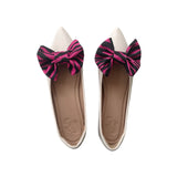 Pink Zebra Print Shoe Bow Clips