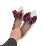 Pink Zebra Print Shoe Bow Clips
