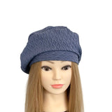 denim blue beret hat