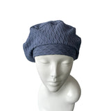 denim blue beret hat